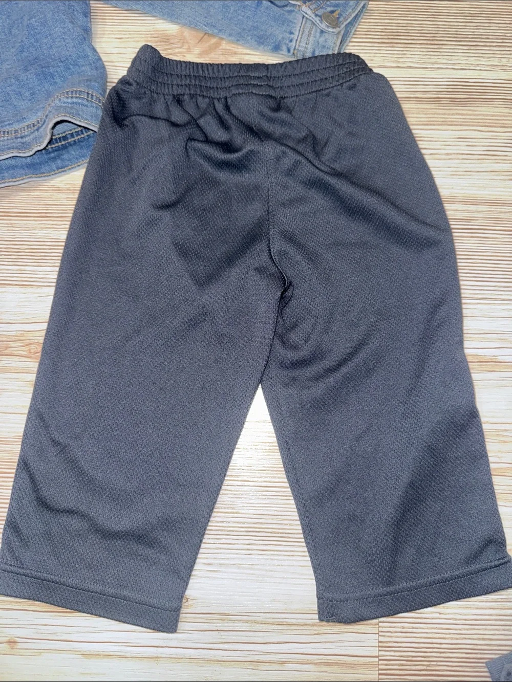 Under Armour Black Kids Sweatpants with Blue Logo
